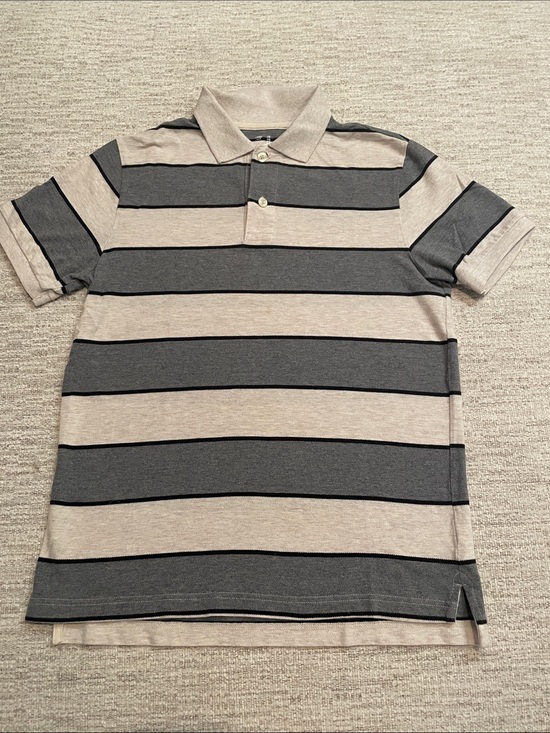 GAP Other - GAP Striped Polo in Beige and Dark Gray